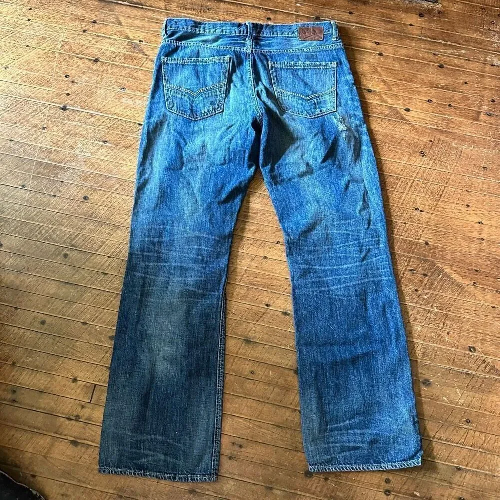 BKE Welder Straight distressed 36L cowboy normcore jeans